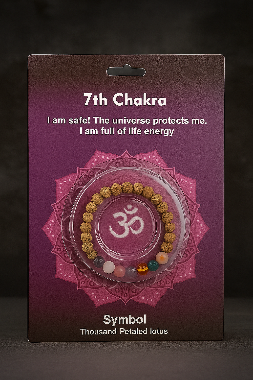 7th Chakra Rudraksha Bracelet – Crown Energy Awakener