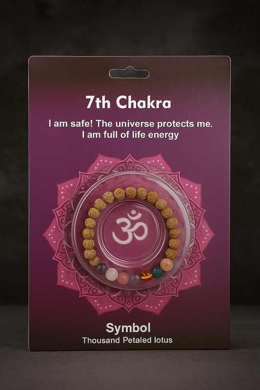 7th Chakra Rudraksha Bracelet – Crown Energy Awakener